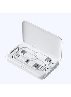 اشتري JSAUX Mini Digital Storage Box, Includes 100W USB C TO USB C Cable / USB C Female To Lightning Male / USB C Female to USB A Male - White White في مصر