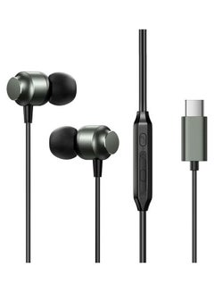 Buy In-Ear Type C Headphones Wired Earphones With Microphone USB-C Earbuds Sound Noise Isolating Compatible New iPad, iPad Pro, Samsung Galaxy, iPad Air Etc 1.2M Black in Egypt