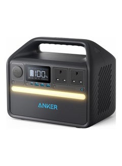 Buy 160000 mAh Anker 535 Portable Power Station, 512Wh Portable Generator, 500W 7-Port Outdoor Generator with 2 AC Outlets, 60W USB-C PD Output, LiFePO4 Batteries, LED Light For Camping, RV, Power Outage, and More Black in Saudi Arabia