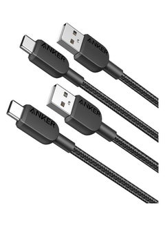 اشتري USB C Cable, [2 Pack, 3ft] 310 USB A to USB C Charger Cable, USB A to Type C Charger Cable Fast Charging for Samsung Galaxy Note 10 Note 9/S10+ S10, LG V30 (USB 2.0, Black) Phantom في الامارات