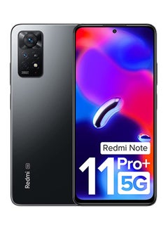 اشتري Redmi Note 11 Pro Plus Dual Sim Stealth Black 8GB RAM 256GB 5G- Indian Version في الامارات