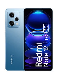 اشتري Redmi Note 12 Pro 5G Dual SIM Blue 6GB RAM 128GB - Indian Version في الامارات