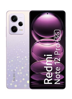 اشتري Redmi Note 12 Pro 5G Dual SIM Stardust Purple 8GB RAM 256GB - Indian Version في الامارات