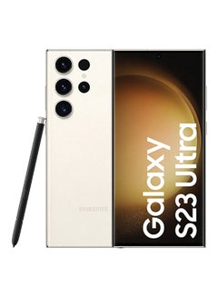 Buy Galaxy S23 Ultra 5G Dual SIM Cream 12GB RAM 1TB - Middle East Version in UAE