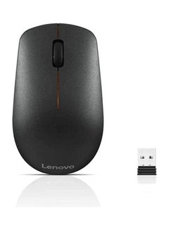 اشتري Lenovo 400 Wireless USB Mouse With LED Light DPI Control For PC And Laptop - Black في مصر