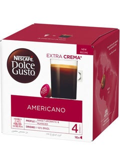 اشتري Dolce Gusto Americano Coffee 16 Capsules 136grams في الامارات