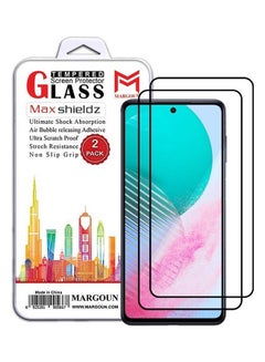 Buy 2 Pack For Samsung Galaxy M54 5G Screen Protector Tempered Glass Full Glue Back Clear in UAE