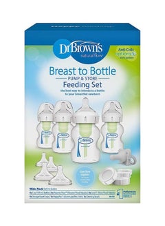 Buy Breastfeeding Baby Bottles, Options+ Wide-Neck Breast To Bottle Feeding Set in Saudi Arabia