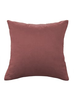 Buy Square Velvet Soft Cushion Dark Pink in Saudi Arabia