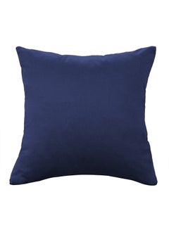 Buy Square Velvet Soft Cushion Dark Blue in Saudi Arabia