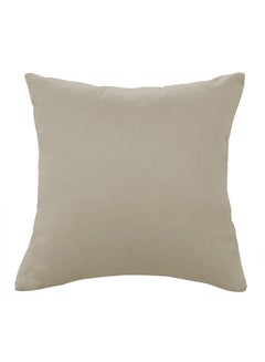 Buy Square Velvet Soft Cushion Ivory in Saudi Arabia