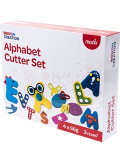 Buy Dough Creation Alphabet Cutter Set For 3 Years And Above DIY Clay Toys – 4 X 56 G in UAE