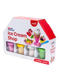 Buy Dough Creation Ice Cream Shop For 3 Years And Above DIY Clay Toys – 4 X 56 G in Saudi Arabia