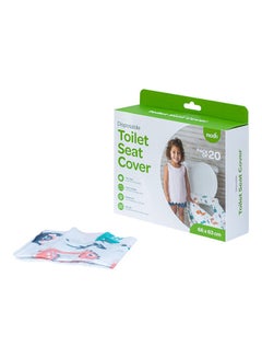 Buy Waterproof Travel Disposable Toilet Seat Cover From 6M And Above To 12 Yrs 66 X 63 Cm Pack Of 20Pcs – Dino Print in UAE