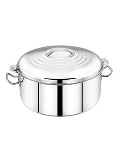 Buy Food-Grade Hot And Cold Hotpot With Double Wall Vacuum Insulation| Firm Twist Lock To Keep Food Fresh For Long| Elegant And Unique Design Perfect For Rice Roti Curry| Silver Silver 25Liters in UAE