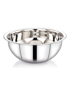 Buy Premium-Quality Stainless Steel Bowl Suitable for Whipping Batters and Cream| 100% Food-Grade Bowl Break-Free Elegant with Mirror-Finish and Highly Durable| Silver Silver 22cm in UAE