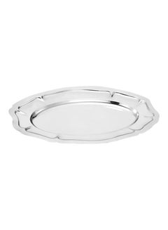 اشتري Premium-Quality Stainless Steel Light-Weight and Food-Grade Tray| Elegant Mirror-Finish Body and Durable Design| Perfect for Serving Food| Silver Silver 45سم في الامارات