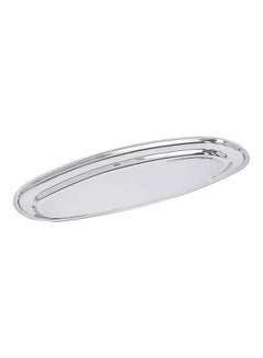 اشتري Premium-Quality Stainless Steel Light-Weight and Food-Grade Tray| Elegant Mirror-Finish Body and Durable Design| Perfect for Serving Food| Silver Silver 60سم في الامارات