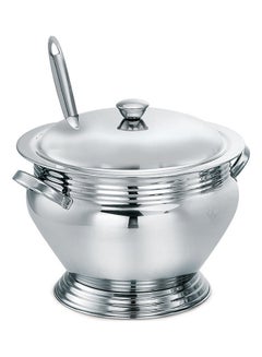 اشتري 23 CM Kenzo Soup Tourien With Ladle- RF11578| Perfect for Serving Soups Stews Etc| Includes a Lid Kitchen Use Versatile And Strong Stainless Steel Construction| Silver Silver 23سم في الامارات