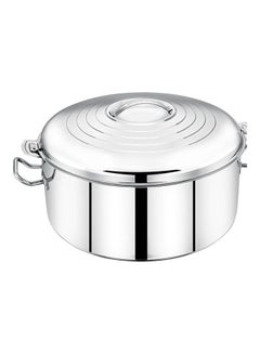 Buy Food-Grade Hot And Cold Hotpot With Double Wall Vacuum Insulation| Firm Twist Lock To Keep Food Fresh For Long| Elegant And Unique Design Perfect For Rice Roti Curry| Silver Silver 30Liters in UAE