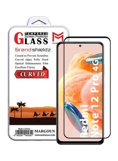 Buy Xiaomi Redmi Note 12 Pro 4G Screen Protector Scratch And Shatter Resistant Full Glue Back Clear in UAE