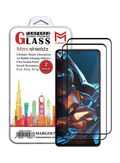 اشتري 2 Pack For Xiaomi Poco X5 Pro Screen Protector Scratch And Shatter Resistant Full Glue Back Clear في الامارات