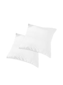 Buy 2 Piece Square Velvet Soft Cushion Set White in Saudi Arabia