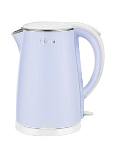 اشتري Stainless Steel Electric Cordless Kettle, 360° Swivel Base, Double Wall Cool Touch Body, Power Cord Storage, Auto Cut-off Function, One Touch Lid Opening 1.7 لتر MKHJ1705B أزرق فاتح في الامارات