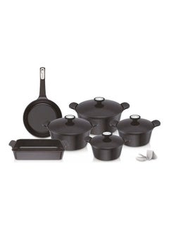 اشتري 10-Piece Cookware Set Black 20سم في السعودية