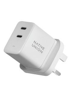 Buy Fast Gan Charger - PD - 35W - Dual - 2 X USBC White in UAE