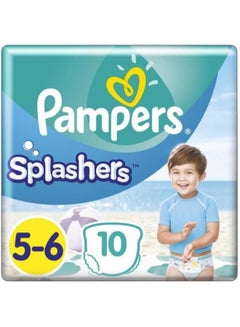 اشتري Pampers Swim Nappies Splashers Size 5 - 6, Carry Pack 1 Pack في مصر