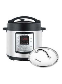 اشتري Smart Pot Eko Electric Pressure Cooker With Glass Lid 6.0 L 1000.0 W SP104 Silver/Black في الامارات