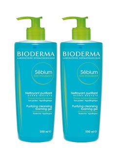 Buy BioDerma Sebium Foaming Gel X2 Promo 500+500ml in Saudi Arabia