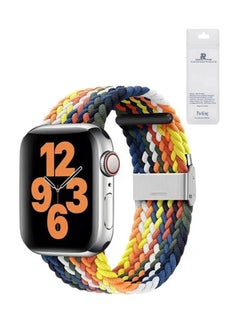 Buy Nylon Solo Loop Strap Compatible With Apple Watch 42/44/45/49mm SE /Series 7/6/5/4/3/2/1 Colorful in Egypt