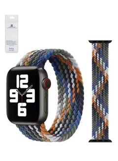 Buy Braided Solo Loop Stretchy Strap Compatible With Apple Watch Band SE 38/40/41mm iWatch Series 7/6/5/4/3/2/1 Multin Color in Saudi Arabia