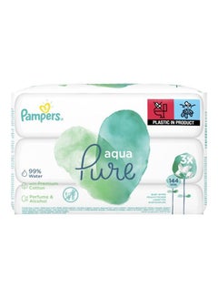 اشتري Aqua Pure Baby Wipes Pack of 3 في الامارات