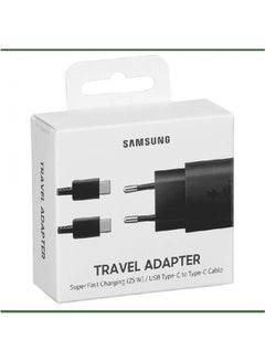 اشتري 25W Travel Adapter With Type-C Charging Cable Black في مصر