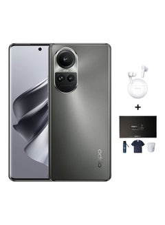 Buy Reno10 Pro Dual SIM Silvery Grey 12GB RAM 256GB 5G - Middle East Version With  Enco Buds 2 And Champions League Gift Box in Saudi Arabia