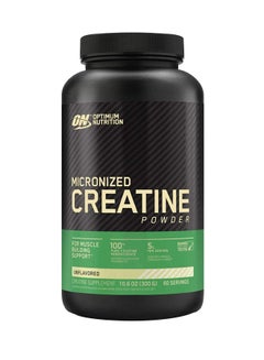 Buy Micronized Creatine Monohydrate Powder for Muscle Building Support - Unflavored, 300 Grams, 60 Servings in UAE