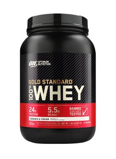 اشتري Gold Standard 100% Whey Protein Primary Source Isolate - Cookies & Cream, 1.85 lbs, 27 Servings في الامارات