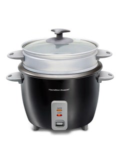 اشتري Rice Cooker And Steamer, 16 Cups Cooked 8 Cups Uncooked Rice Capacity, Removable Easy To Clean Non-Stick Pot, One-Touch Healthy Cooked Meals 1.5 L 500.0 W 37517-ME Black/Silver في الامارات