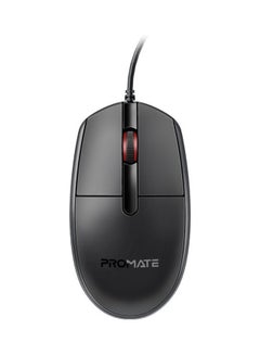 اشتري 1200DPI Wired Mouse with 6 million Keystrokes, Hyper-Fast Scroll Wheel, 3 Button, 150cm Cable and Anti-Slip Design, CM-1200 Black في الامارات