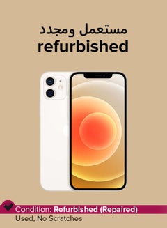 اشتري Refurbished- iPhone 12 With Facetime 64GB White 5G - International Version في الامارات