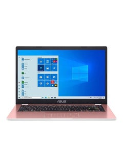 اشتري Vivobook 14 E410M Laptop With 14-Inch HD Display, Celeron N4020 Processor/4Gb DDR4 RAM/512GB SSD/Intel UHD Graphic 600/Windows-11 With Asus Numpad English Rose Pink في الامارات