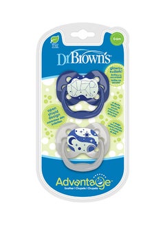 Buy Advantage Pacifier - Stage 1, Glow In The Dark, Blue, 2-Pack in Egypt