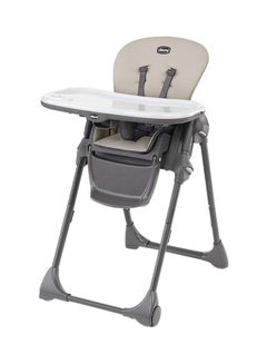 Buy Polly Space-Saving Fold High Chair, 6-36 Months, Taupe in UAE