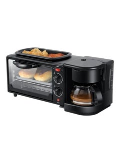 Buy Breakfast Maker Oven, Grill and Coffee Machine 3x1 ‎Sf-4004 7.0 L 640.0 W Sf-4004 black in UAE