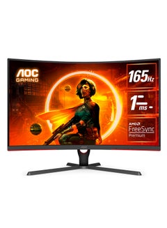 Buy C27G3 27 inch (VA) Curved Gaming Monitor, FHD, 165Hz, 1ms, HDR Mode, 1000R Curvature, HDMI 1.4 x 2, DisplayPort 1.2 x 1, AMD FreeSync Premium Black in UAE