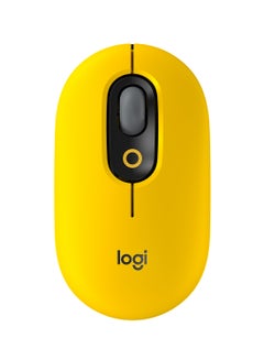 Buy POP Mouse, Wireless Mouse With Customisable Emojis, SilentTouch Technology, Precision/Speed Scroll, Compact Design, Bluetooth, USB, Multi-Device, OS Compatible Yellow in Saudi Arabia