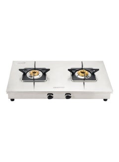 اشتري Double Burner Stainless Steel Gas stove With Auto Piezo Ignition System GGC31038 Silver في الامارات